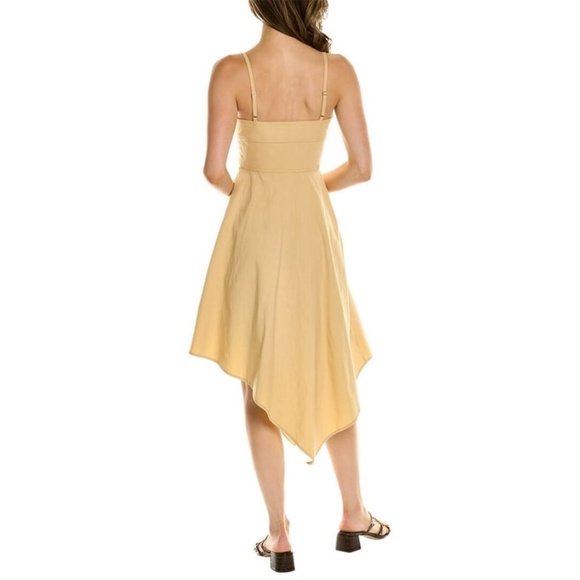 A.L.C. Womens Verona Linen-Blend Midi Dress - Picture 3 of 10